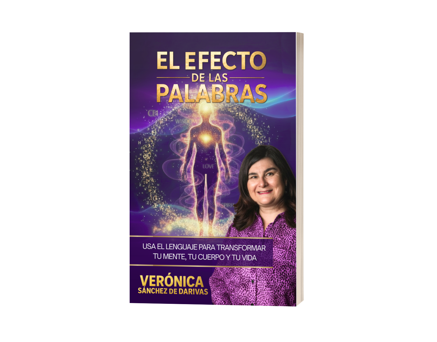 Portada original del libro El Efecto de las Palabras, con la imagen de Verónica Sánchez de Darivas
